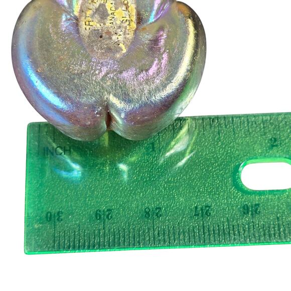 Robert Held Art Glass Iridescent Frog Paperweight Signed RHAG Hand Blown Canada - Picture 15 of 15